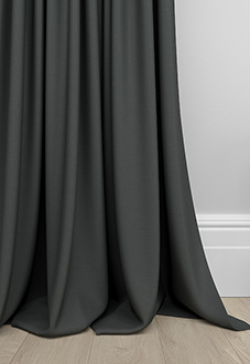 Kyoto Faux Silk, Anthracite - Made to Measure Curtains